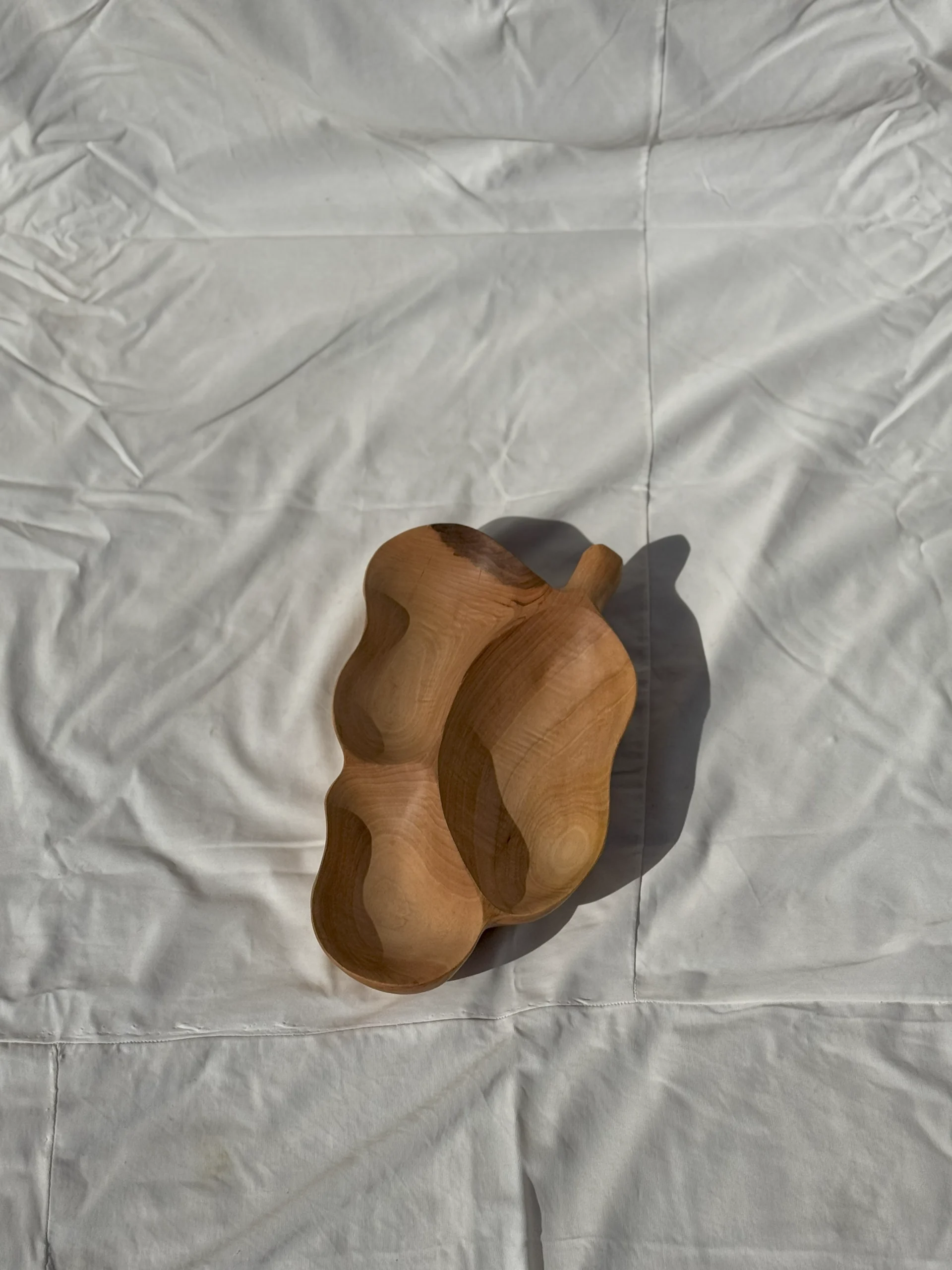 میوه خوری چوبی دست ساز کیو وود کد 3010 چوب گردو طبیعی