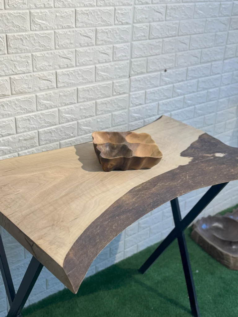 اردو خوری چهار خانه چوبی دست ساز کیو وود کد 3015 چوب گردو طبیعی