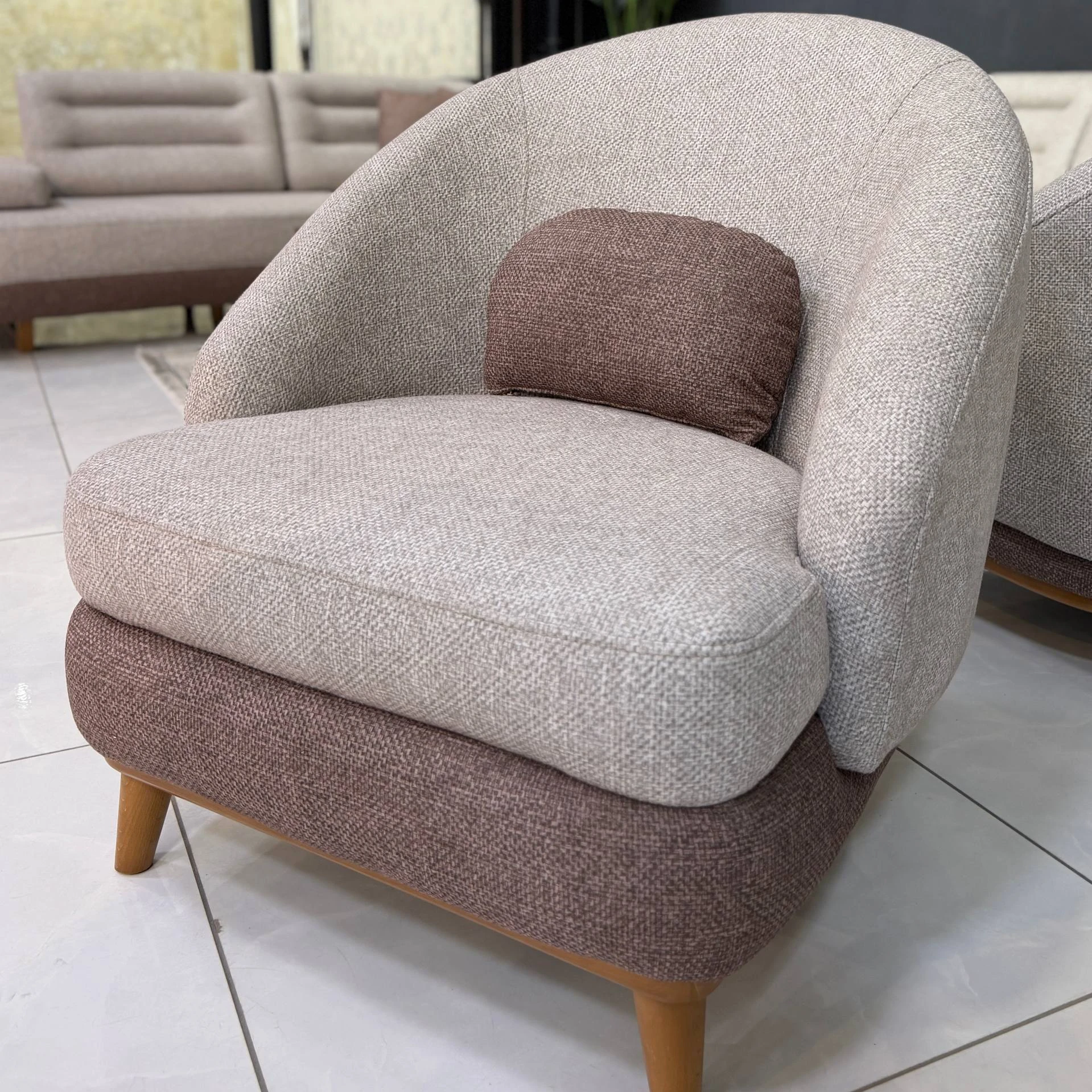 مبل ۸ نفره کاریبو نسکافه ای تخت شو برند کرال سافت چوب راش