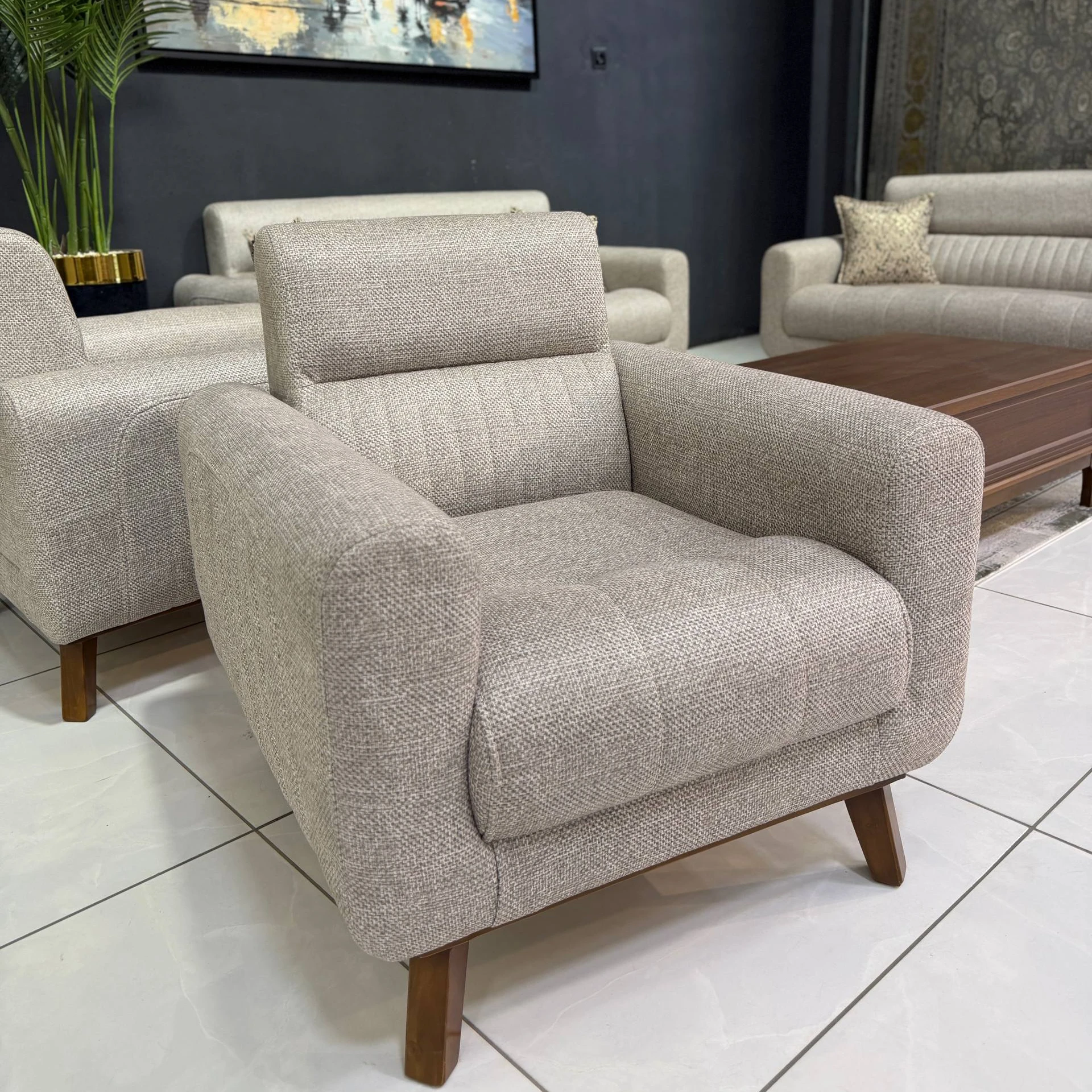 مبل ۸ نفره مینیمال پیکو برند عطا چوب روس