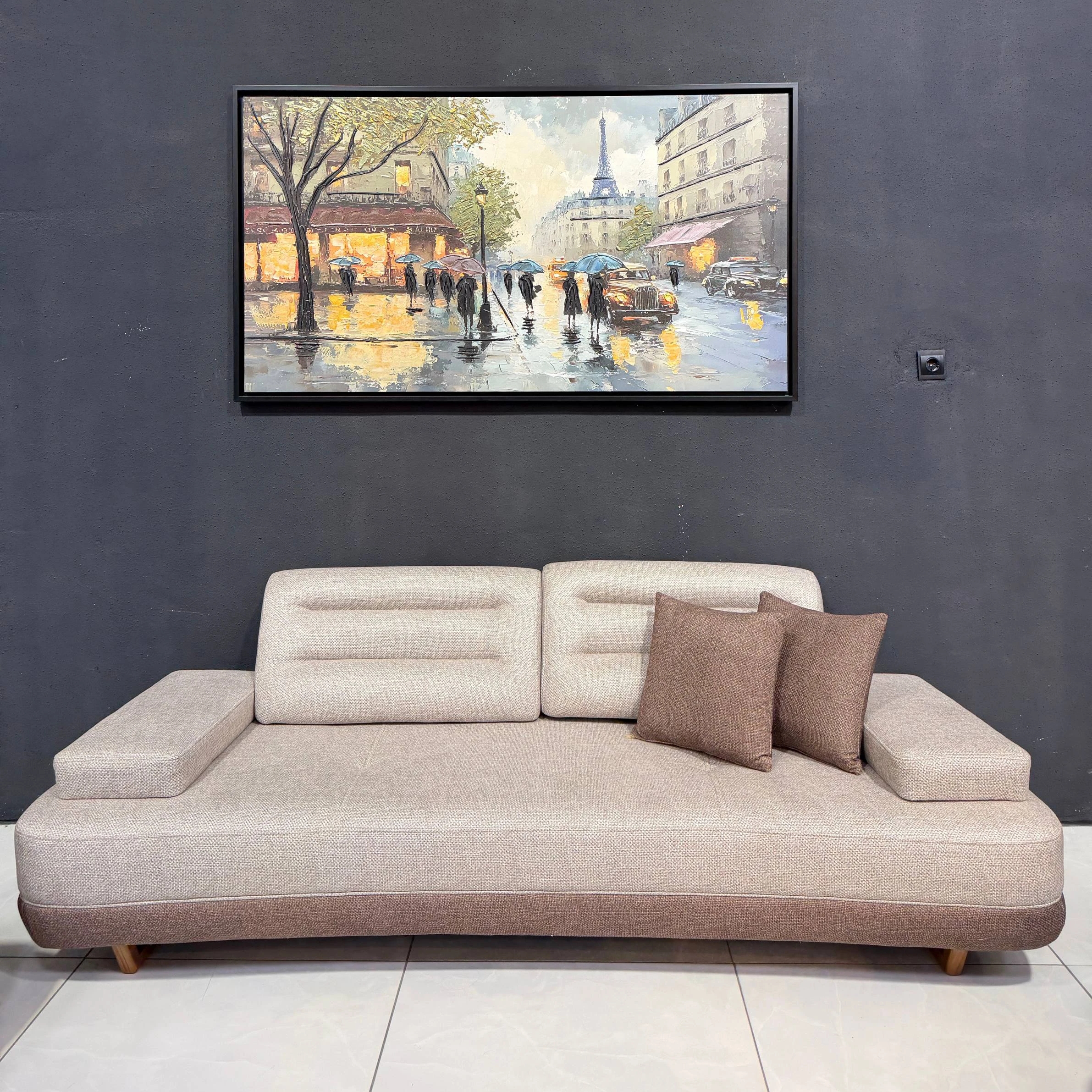 مبل ۸ نفره کاریبو نسکافه ای تخت شو برند کرال سافت چوب راش