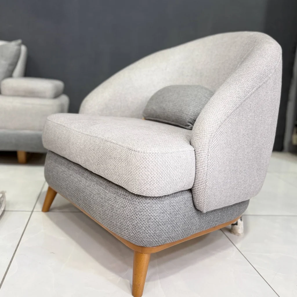 مبل کاریبو طوسی برند کرال سافت چوب راش