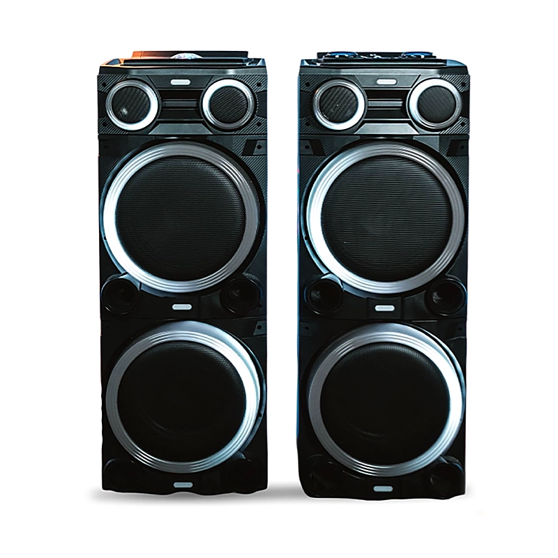 اسپیکر دوقلو بلوتوثی میکرولب مدل H-422 دارای 4 ساب ووفر 12 اینچ USB,AUX رقص نور