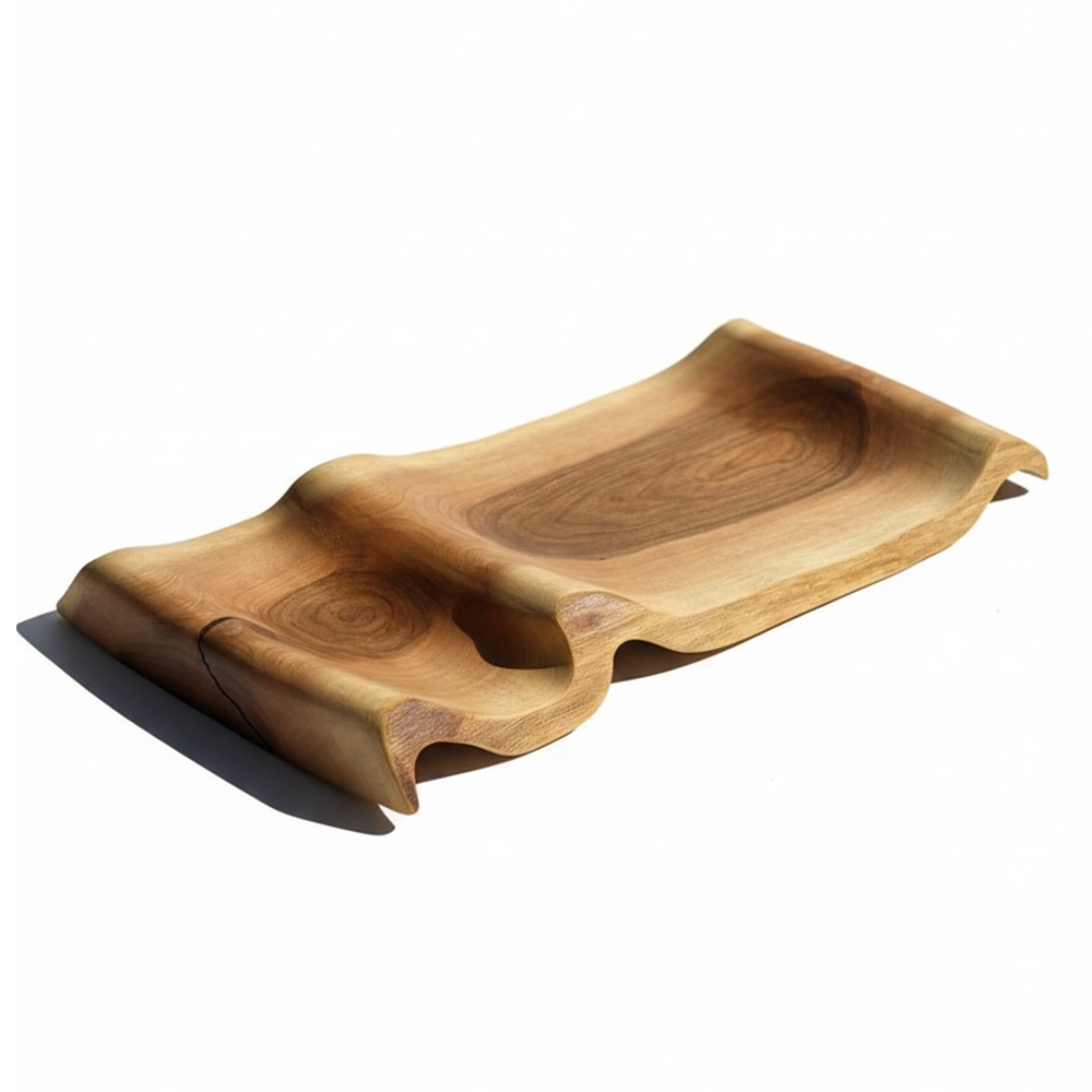 میوه خوری چوبی دست ساز کیو وود کد 3005 چوب گردو طبیعی