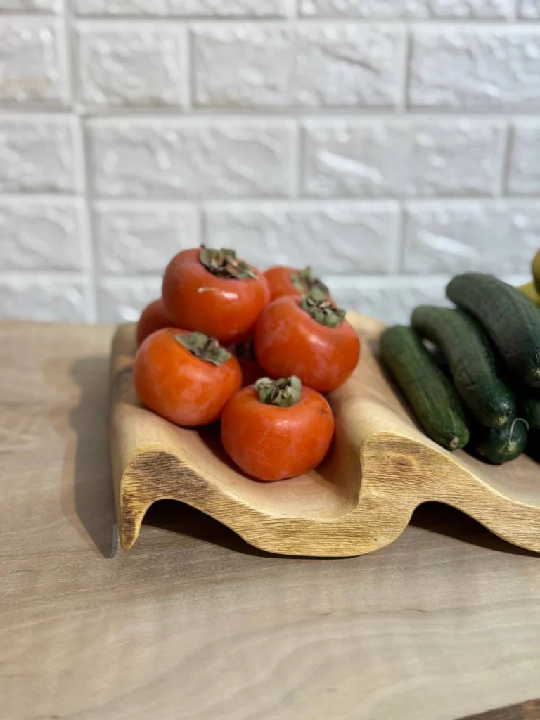 میوه خوری چوبی دست ساز کیو وود کد 3005 چوب گردو طبیعی