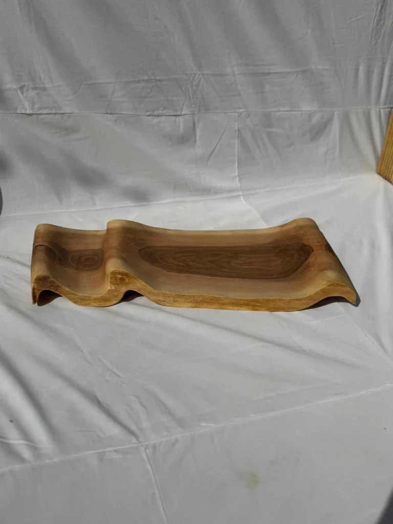 میوه خوری چوبی دست ساز کیو وود کد 3005 چوب گردو طبیعی