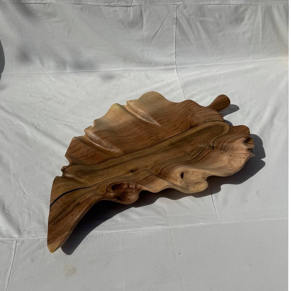 میوه خوری چوبی دست ساز کیو وود کد 3006 چوب گردو طبیعی