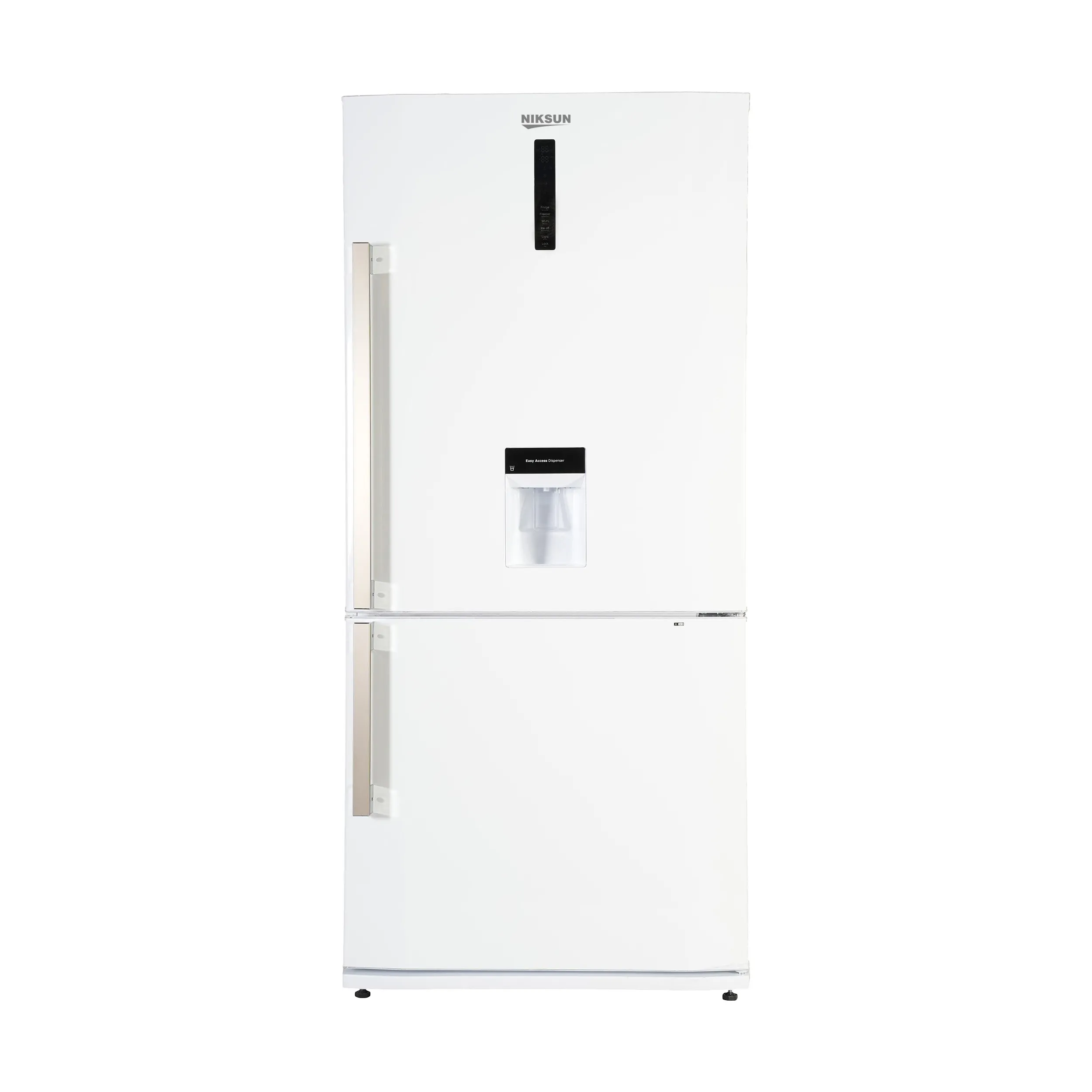 یخچال فریزر کمبی فریزر پایین نیکسان مدل 8410N-E2 یخساز دستی آبریزدار