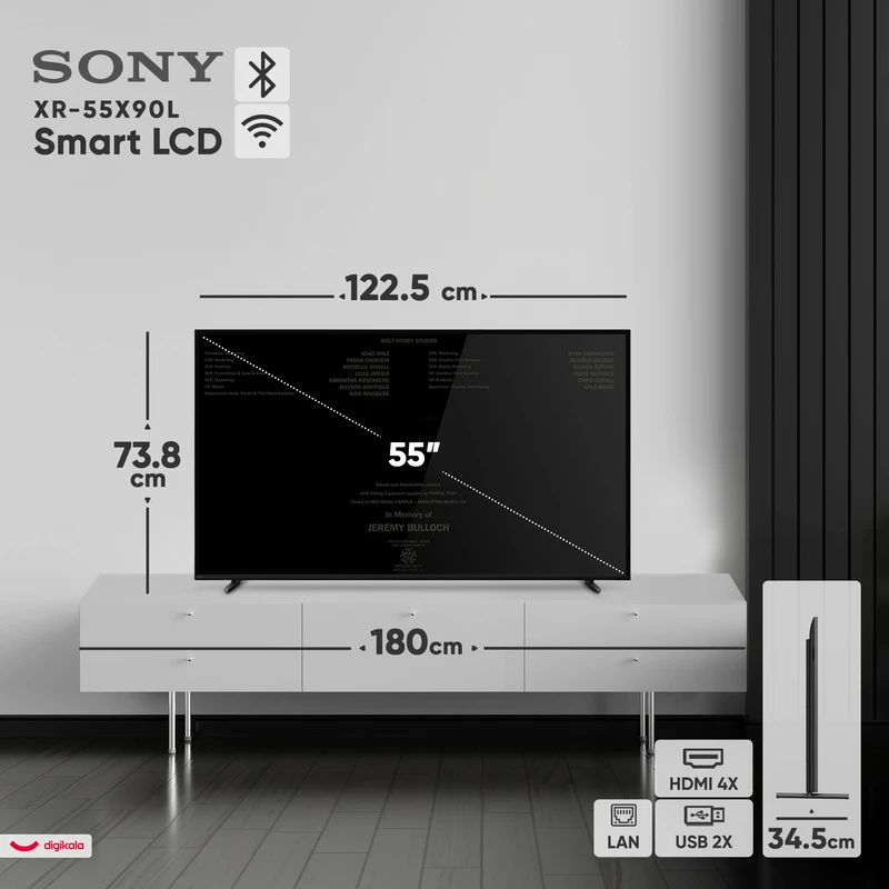 تلویزیون ال ای دی سایز 55 اینچ سونی مدل XR-55X90L