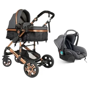 سرويس كالسكه دو تکه اسپرینگ اسپيدا Charcoal bronze