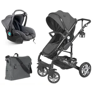 سرويس كالسكه سه تکه اسپرینگ اسپيدا Smoke black