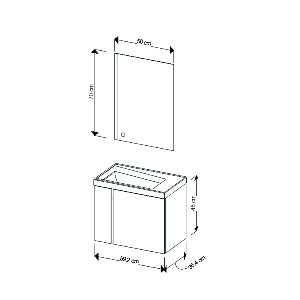 فول ست کابینت روشویی ایواریا مدل A_60_4