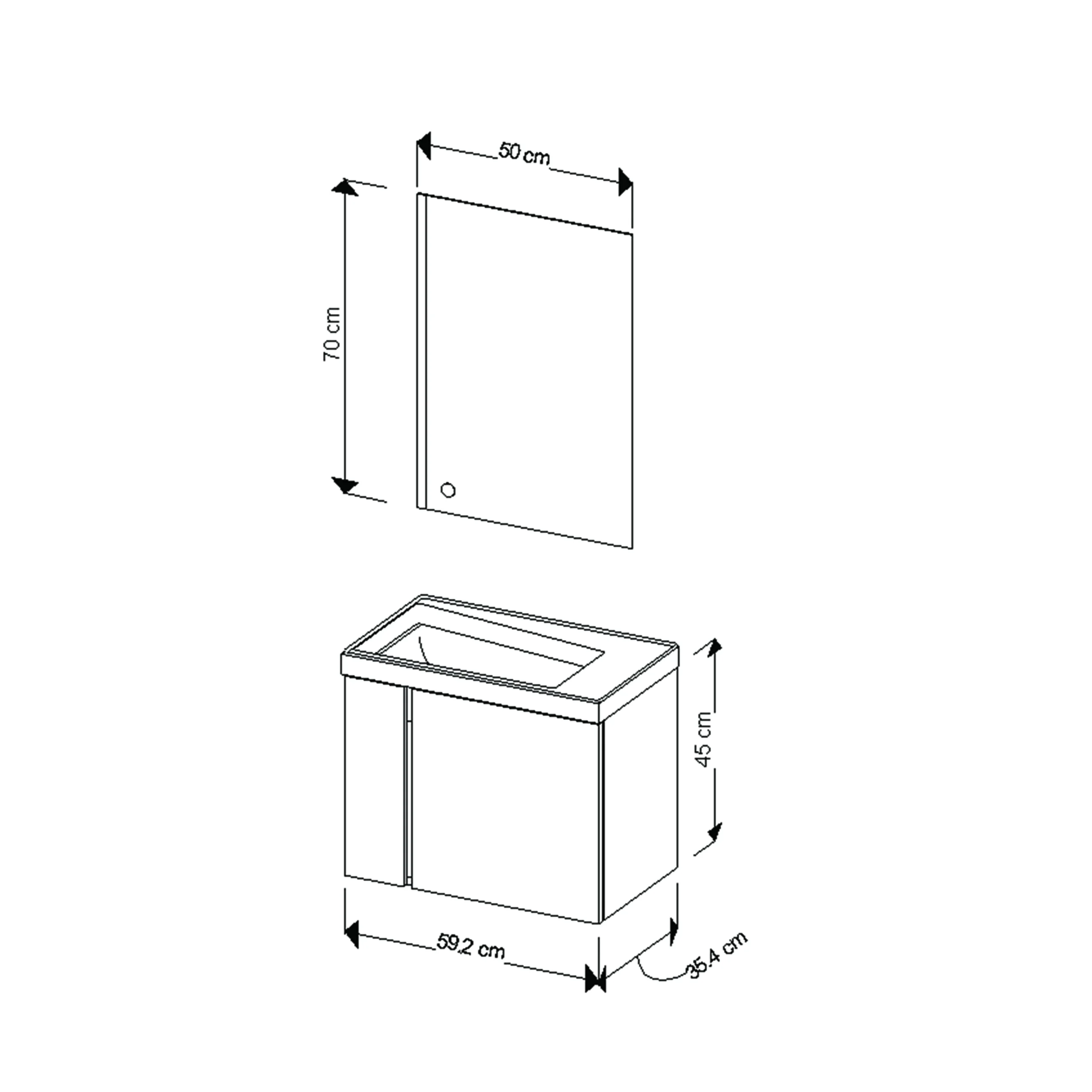 فول ست کابینت روشویی ایواریا مدل A_60_4