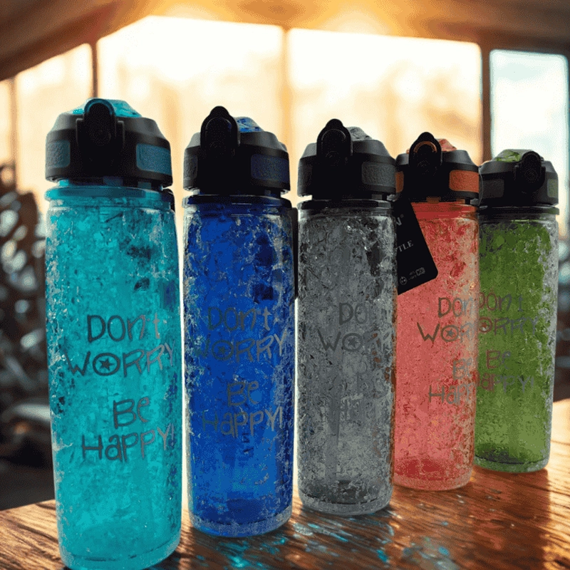 قمقمه نیم لیتری طرح شیشه تَرک دار