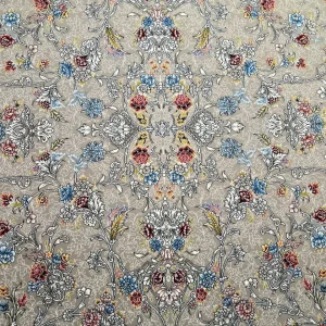 فرش 700 شانه آکرلیک تراکم 2550 کمیل مدل ترلان رنگ زمینه فیلی