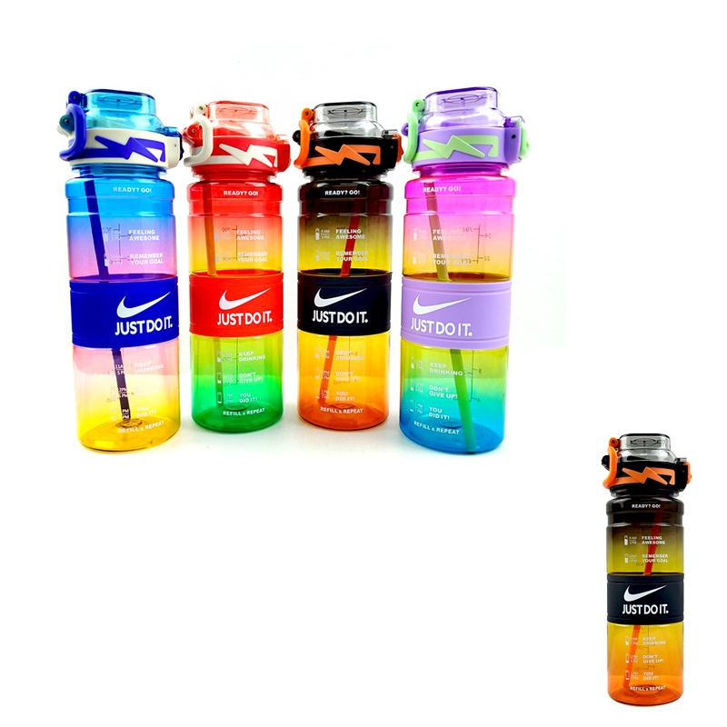 قمقمه نایک شفاف نی دار 800 میلی لیتر کد7040