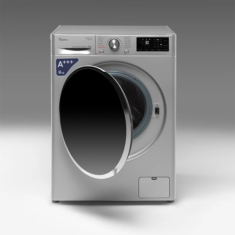ماشین لباسشویی 8 کیلویی جی پلاس مدل GWM-R88.KTL Silver