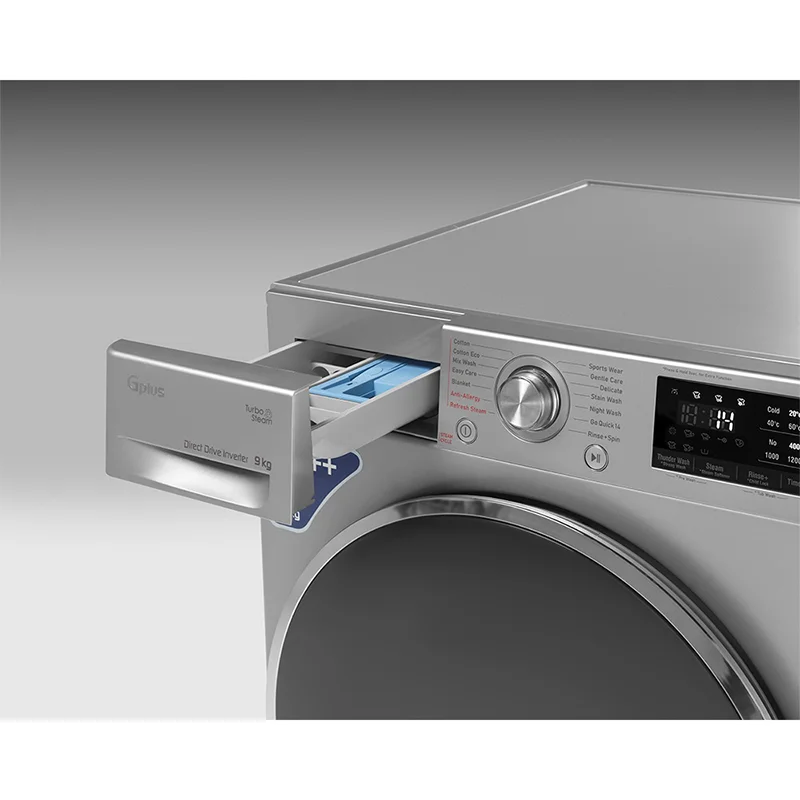 ماشین لباسشویی 9 کیلویی جی پلاس مدل GWM-R99.KTL Silver