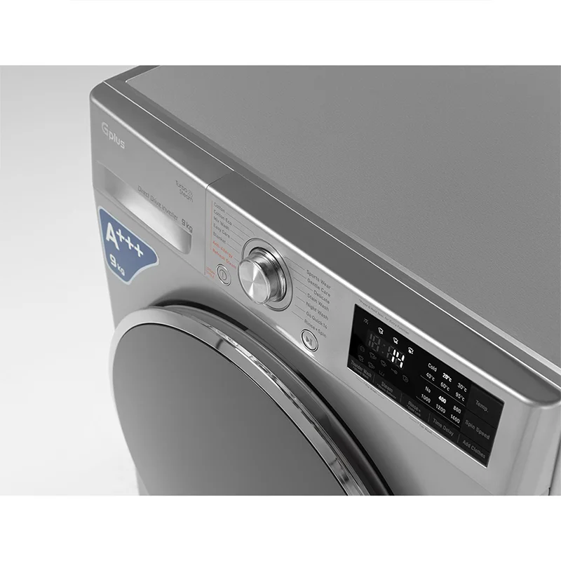 ماشین لباسشویی 9 کیلویی جی پلاس مدل GWM-R99.KTL Silver