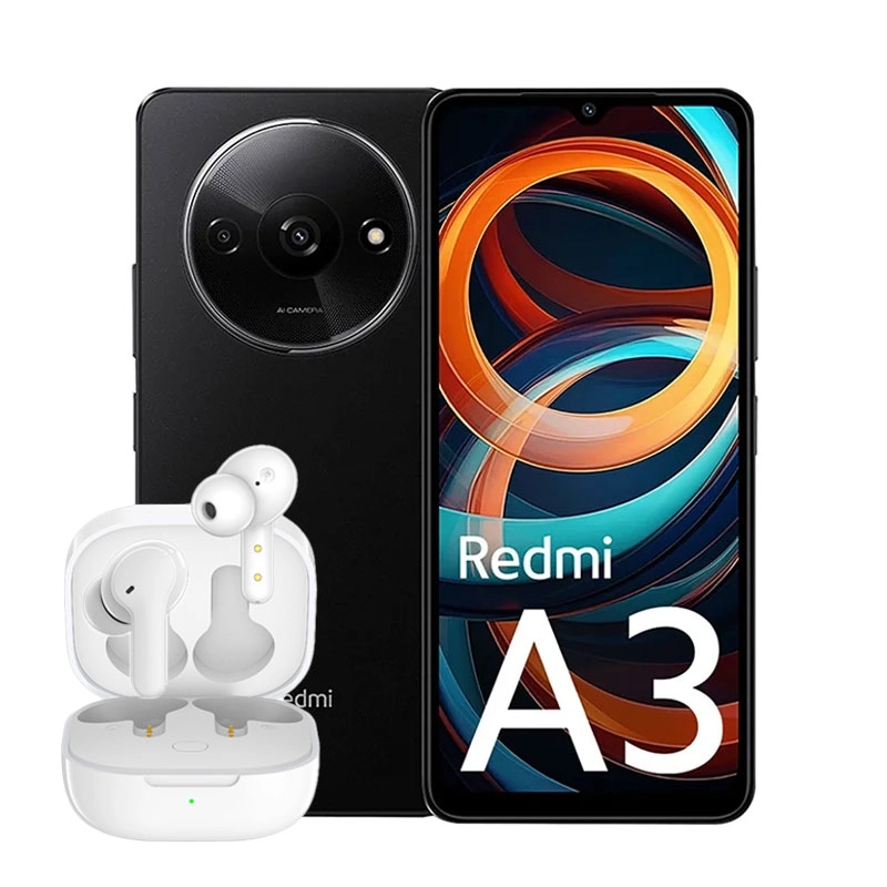 گوشی موبایل شیائومی Redmi A3 ظرفیت 128 گیگابایت رم 4 گیگابایت - به همراه هندزفری QCY T13x