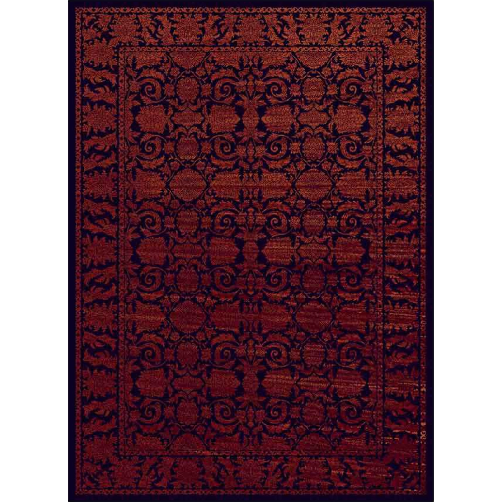فرش ماشینی مدرن نارسیس طرح ترکمن کد 021 رنگ زمینه سرمه‌ای فاقد خواب