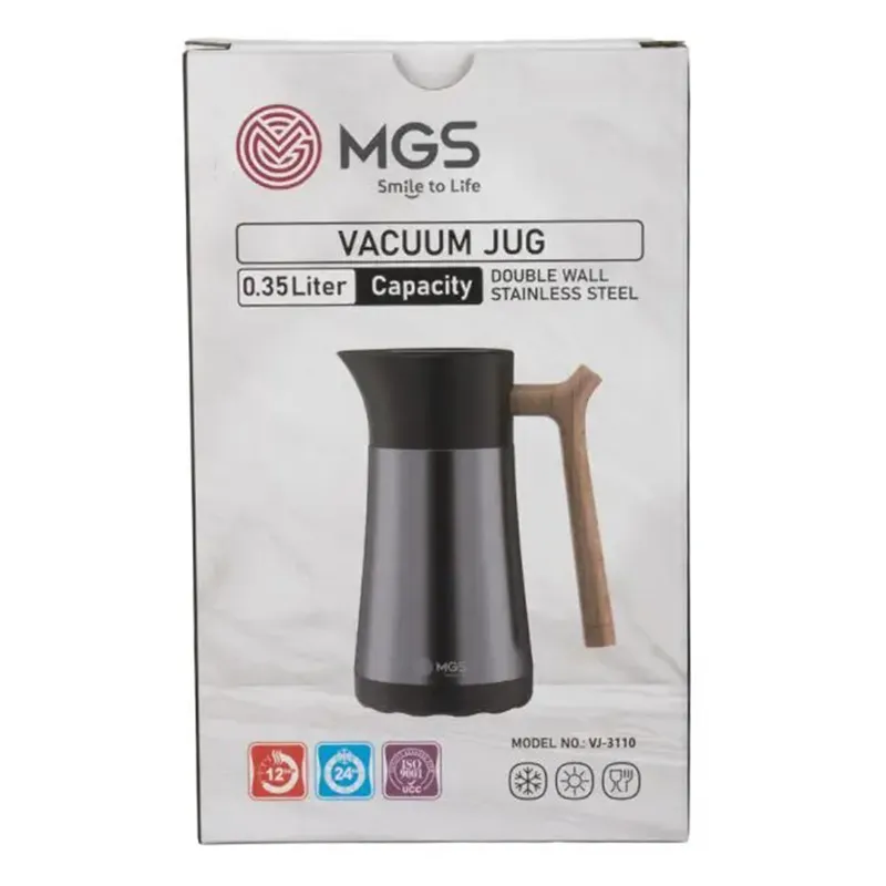 فلاسک دسته چوبی ام جی اس 0.35 لیتر مدل VJ-3110