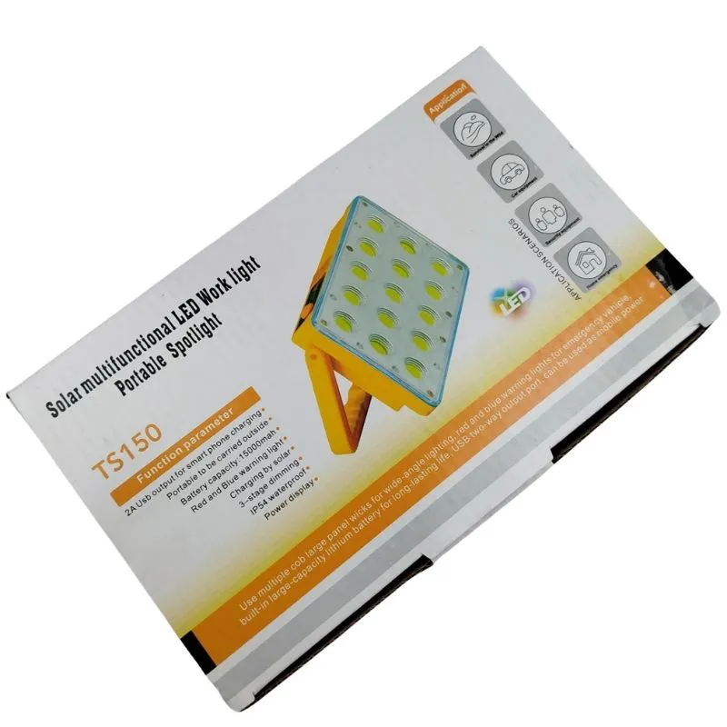 پروژکتور شارژی خورشیدی LED مدل TS150 چندکاره