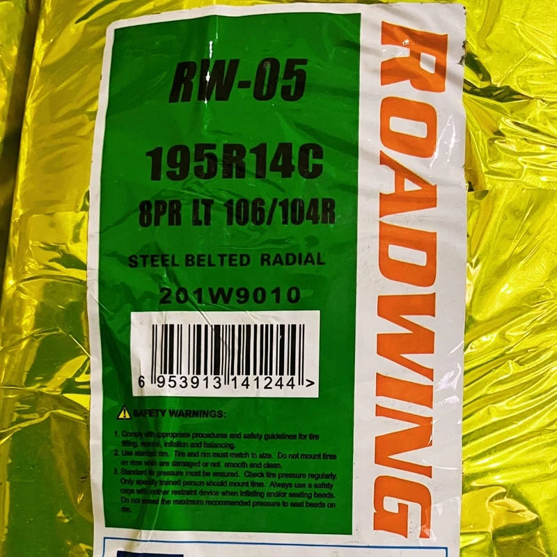 لاستیک خودرو برند رودوینگ سایز 195/R14 دوحلقه
