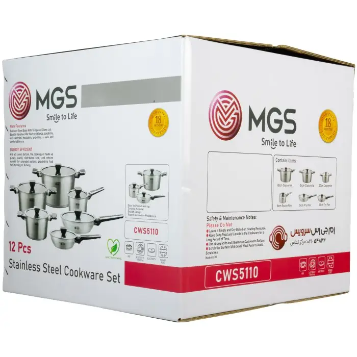 سرویس قابلمه 12 پارچه ام جی اس کد CWS5110
