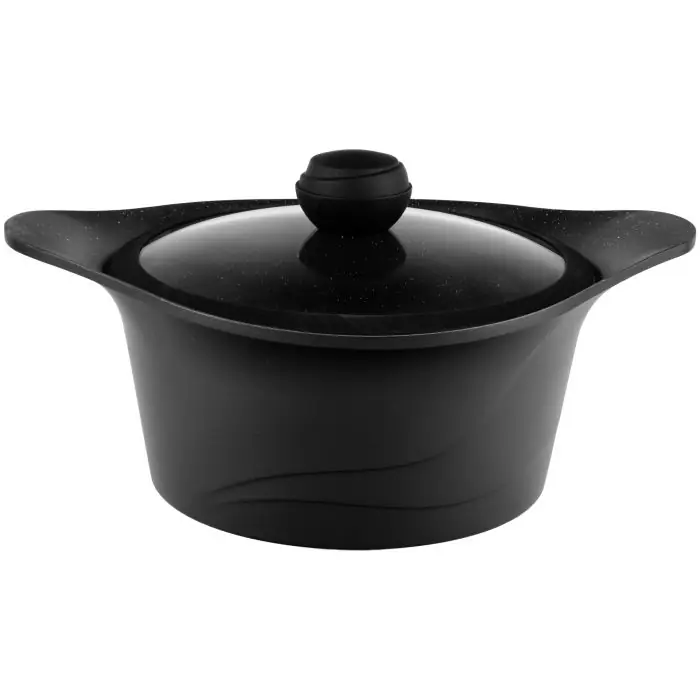 سرویس قابلمه 19 پارچه گرانیت سیلیکونی ام جی اس طرح کره ای C Black