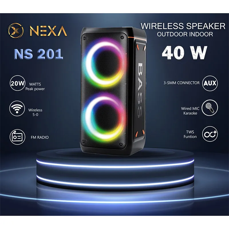 اسپیکر نکسا مدل NS201 دارای USB ،AUX ،میکروفون