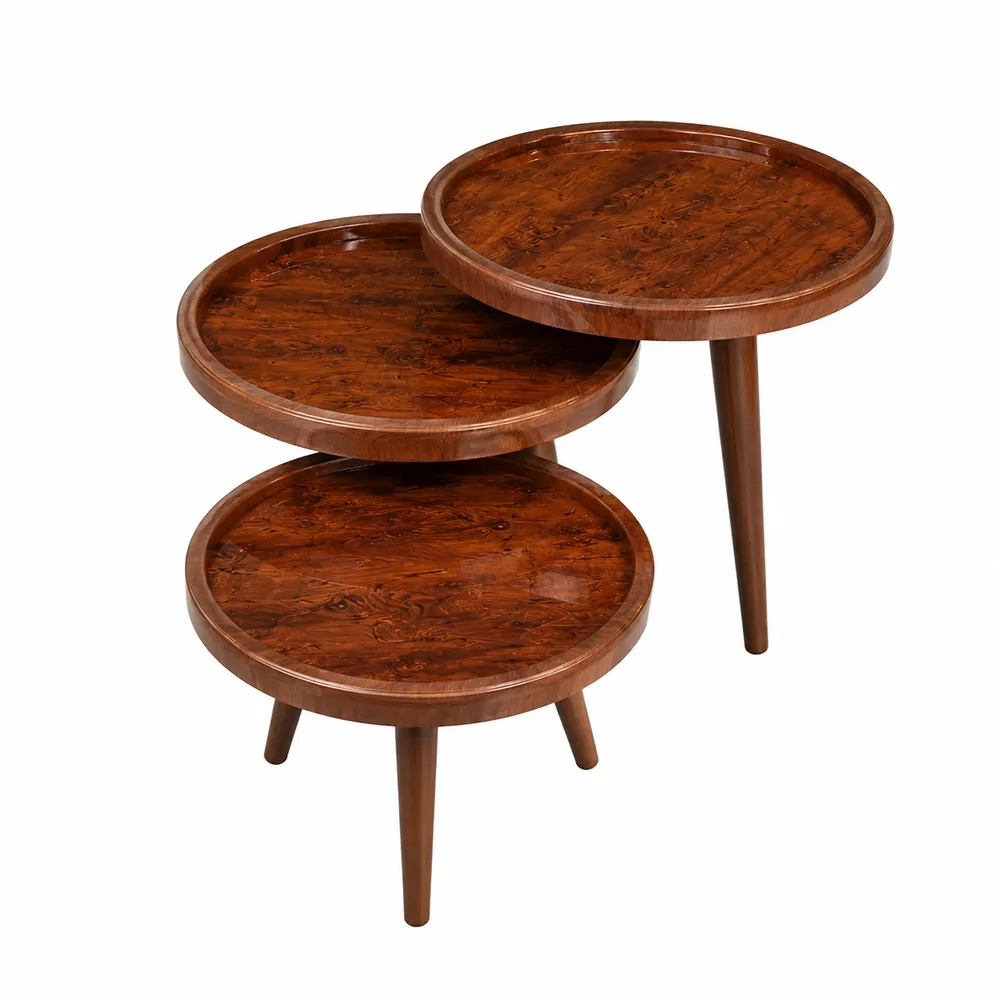 جلو مبلی و عسلی دیمولوکس مدل ژوبین Walnut