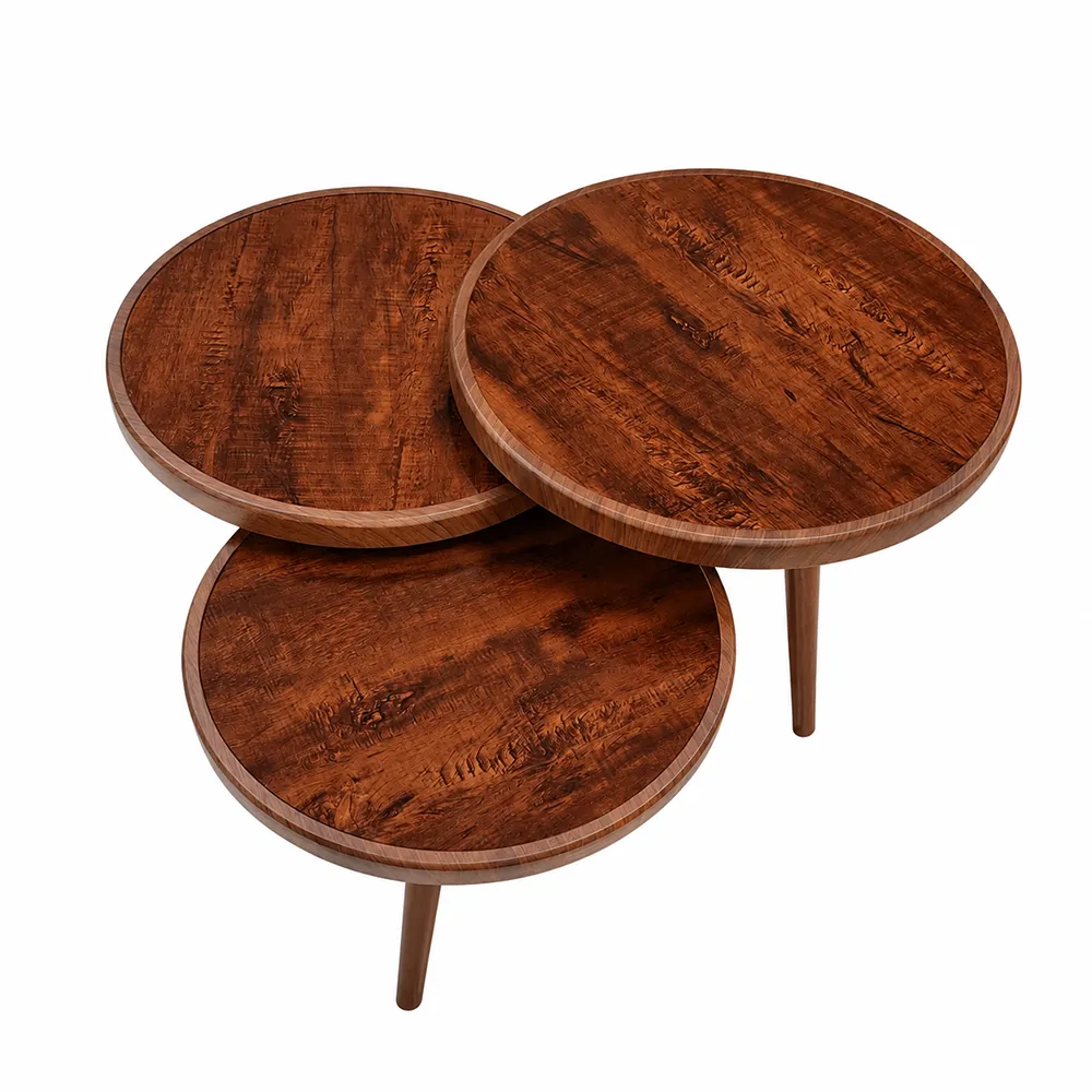 جلو مبلی و عسلی دیمولوکس مدل ژوبین Walnut