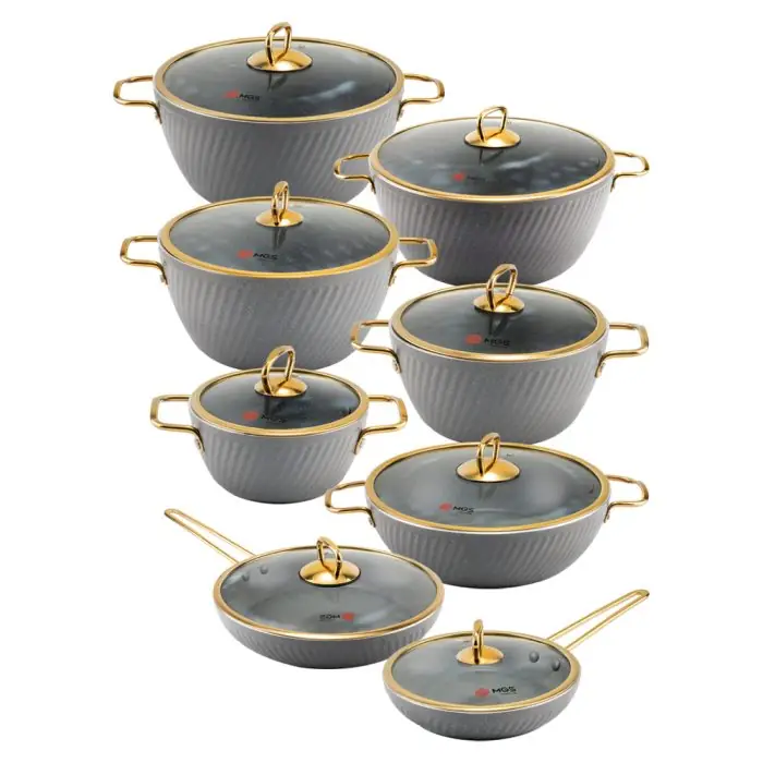 سرویس قابلمه 16 پارچه ام جی اس فورج کد FR04G Gray