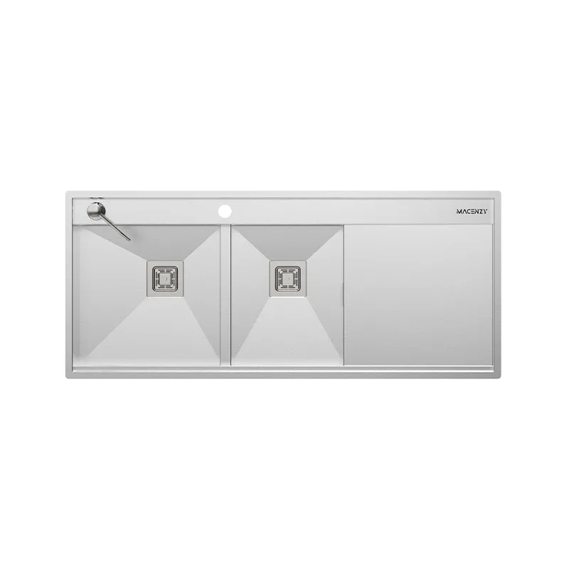 سینک دست ساز باکسی پله ای دولگن سینی دار مکنزی مدل MB1162DP