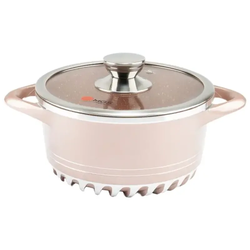 سرویس قابلمه 10 پارچه ام جی اس مدل ایتالیا C Flat Rosegold