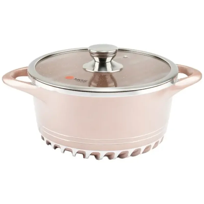 سرویس قابلمه 10 پارچه ام جی اس مدل ایتالیا C Flat Rosegold