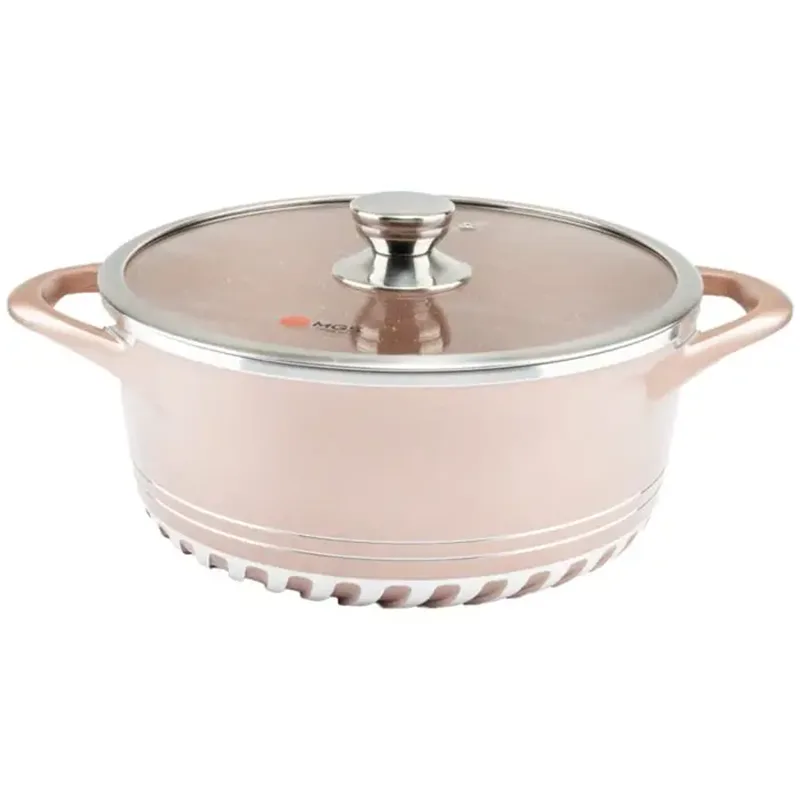 سرویس قابلمه 10 پارچه ام جی اس مدل ایتالیا C Flat Rosegold