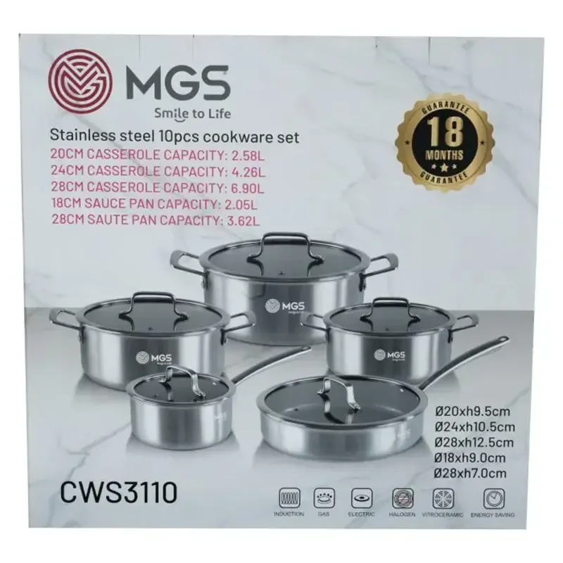 سرویس قابلمه 10 پارچه ام جی اس مدل CWS3110