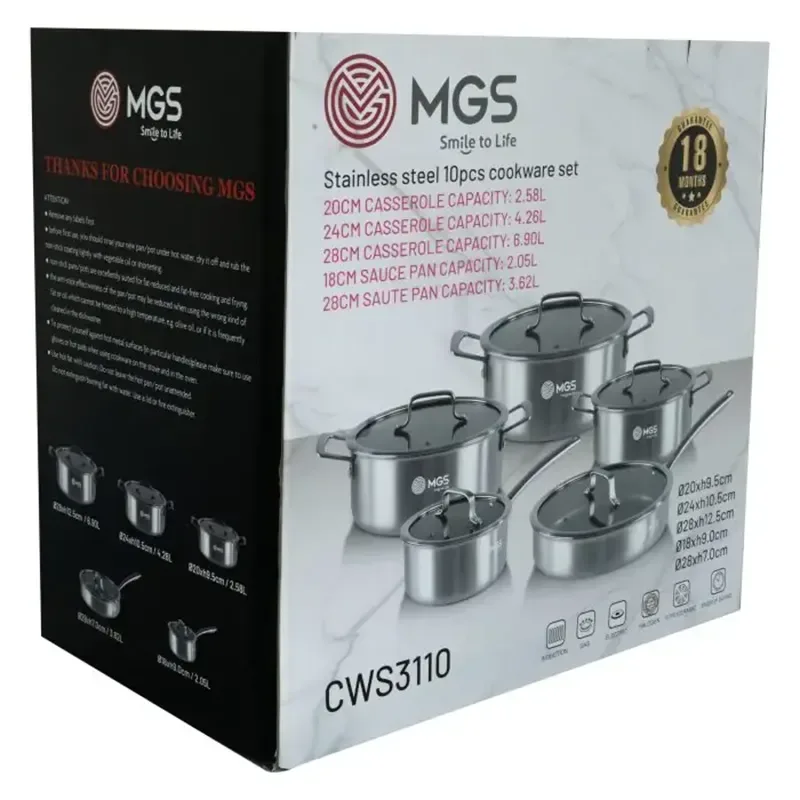سرویس قابلمه 10 پارچه ام جی اس مدل CWS3110