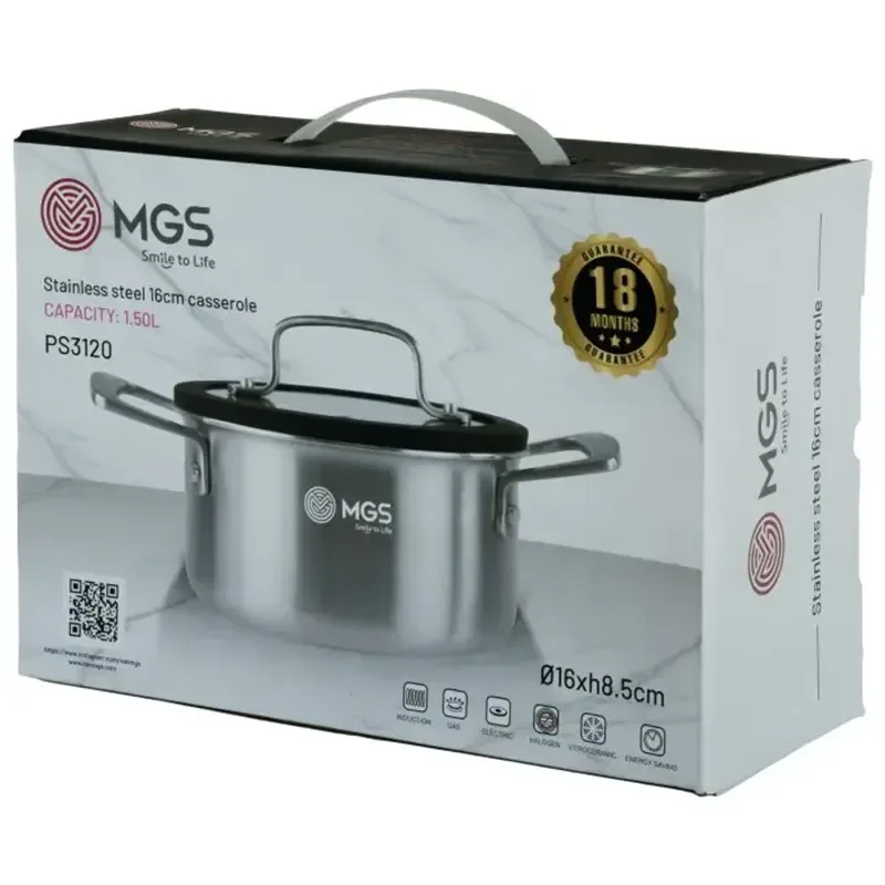 قابلمه سایز 16 استیل ام جی اس مدل PS3120