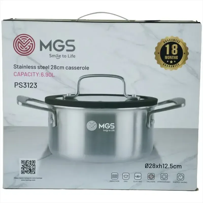 قابلمه سایز 28 استیل ام جی اس مدل PS3123