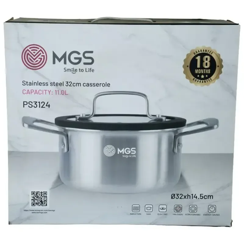 قابلمه سایز 32 استیل ام جی اس مدل PS3124