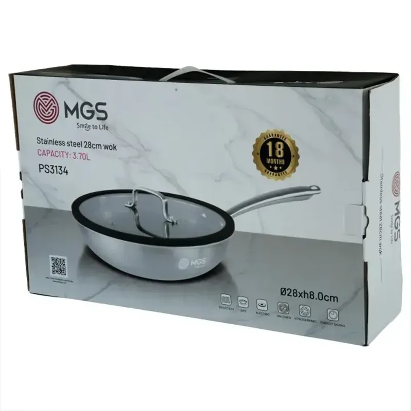 تابه سایز 28 ووک استیل ام جی اس مدل PS3134