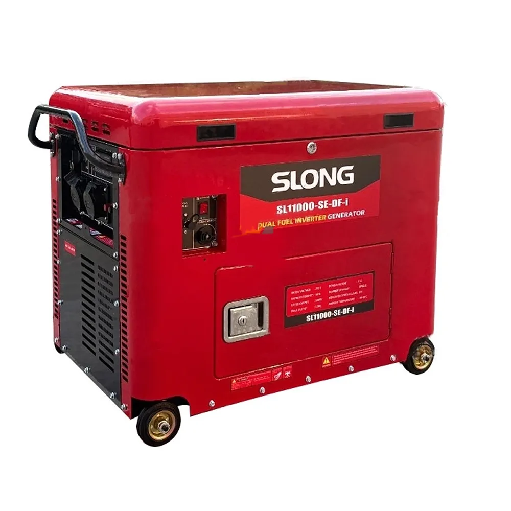 موتور برق دوگانه سوز اینورتر 9.5 کیلووات سایلنت اسلانگ گاز و بنزین مدل SL11000W-SE-i -DF