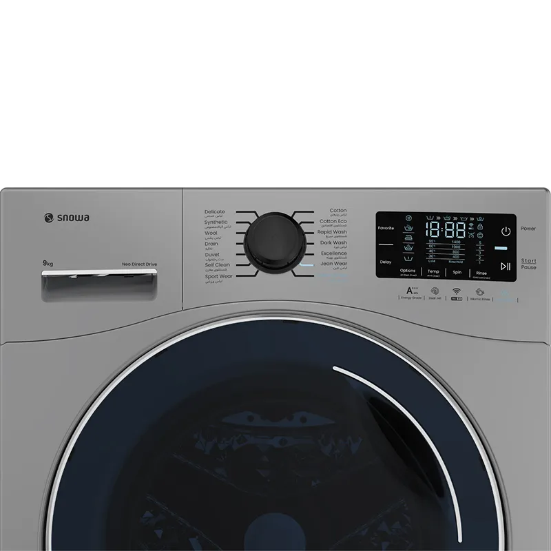 ماشین لباسشویی اسنوا مدل SNW-9050 ظرفیت 9 کیلوگرم موتور NEO Direct Drive