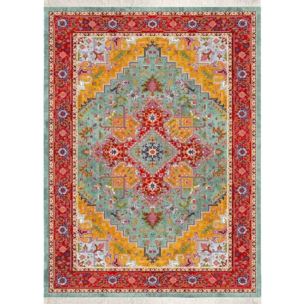 فرش ابریشم نماماشینی ۱۲۰۰ شانه کد T1088