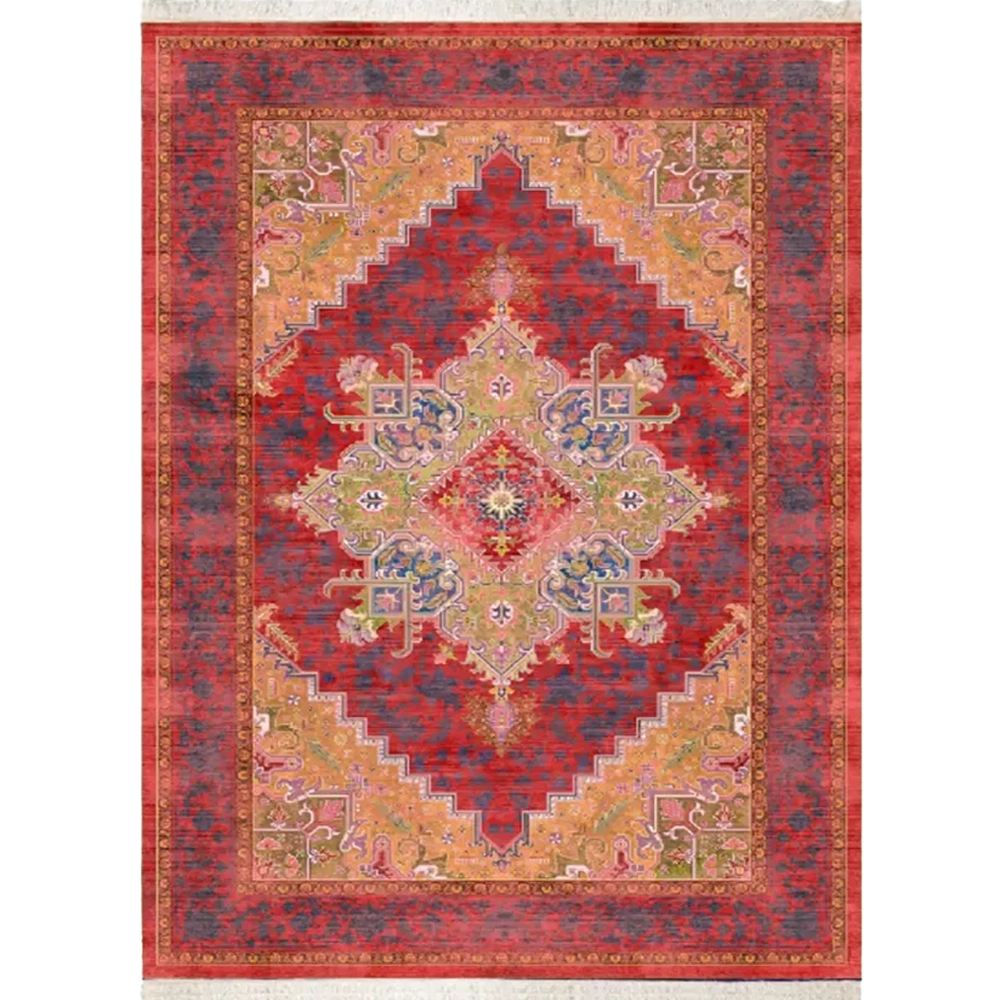 فرش ابریشم نماماشینی ۱۲۰۰ شانه کد T1096
