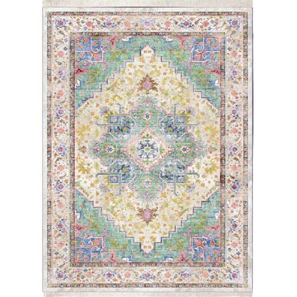 فرش ابریشم نما ماشینی ۱۲۰۰ شانه کد T1091