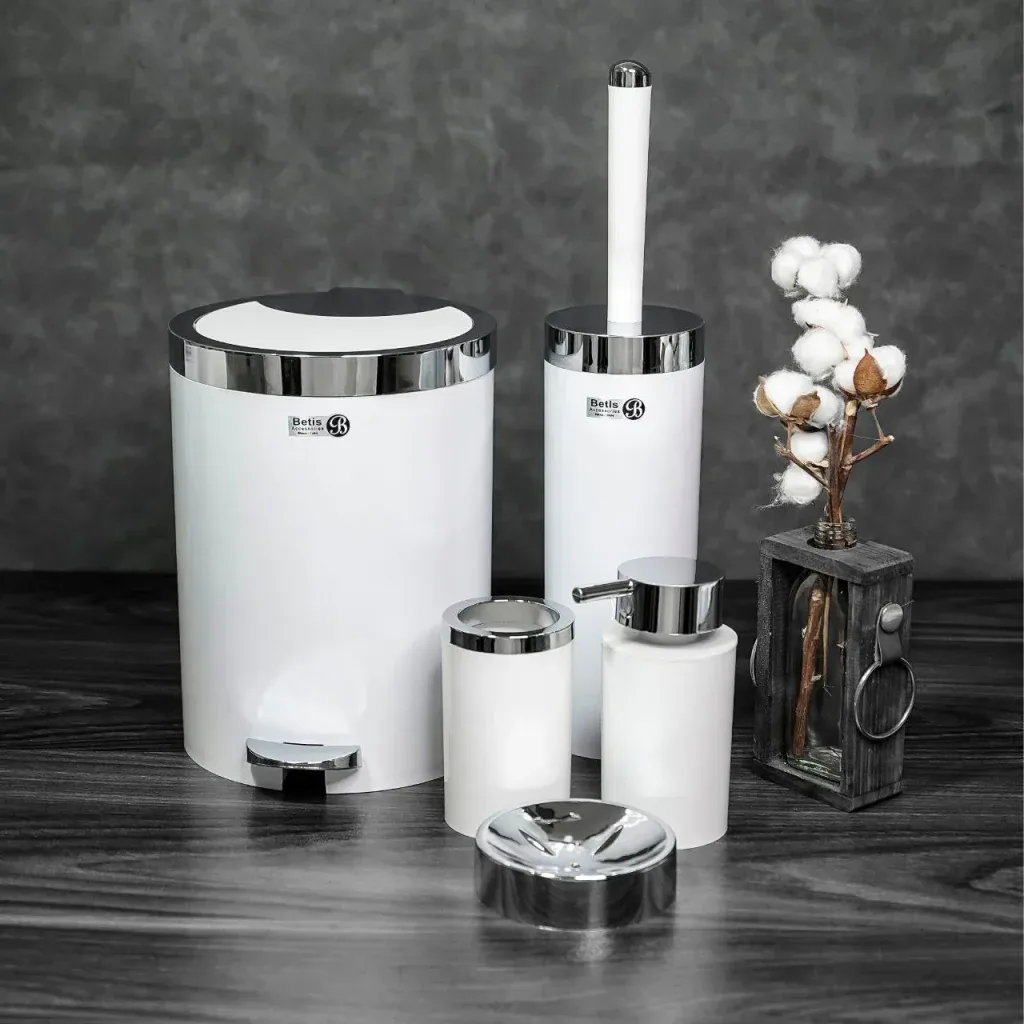 ست سرویس بهداشتی 5 پارچه بتیس Chrom White